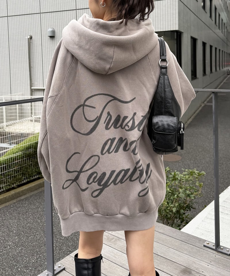 ピグメントドルマンパーカーワンピース グレー F