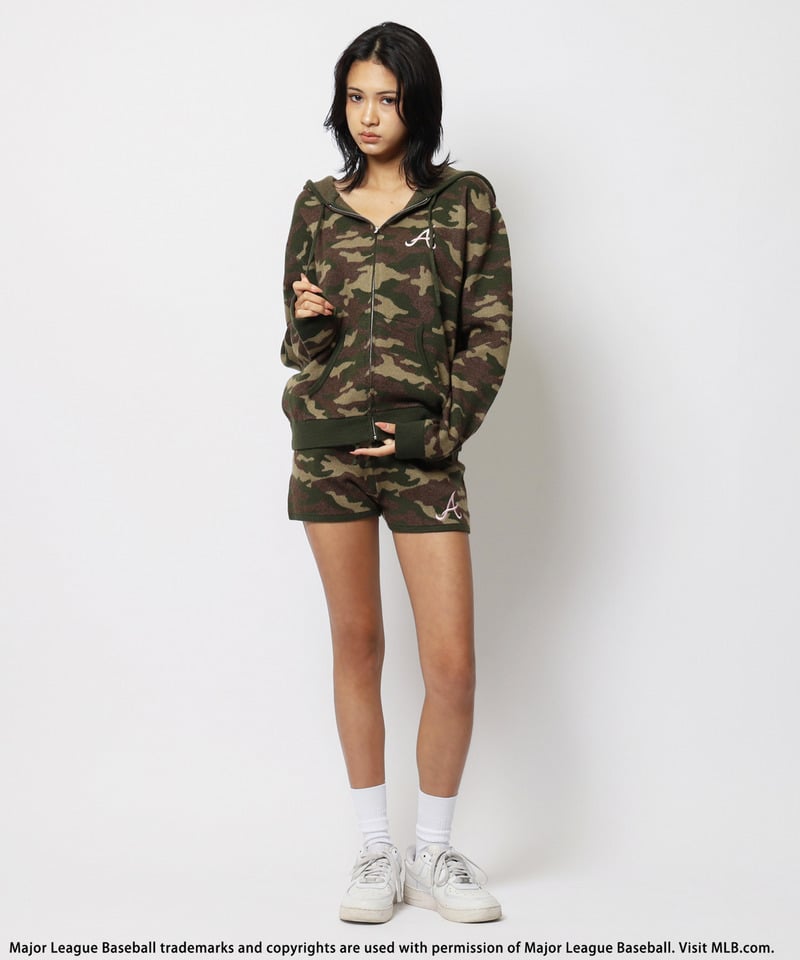 【MLB】刺しゅうロゴニットセットアップ カーキ系 F