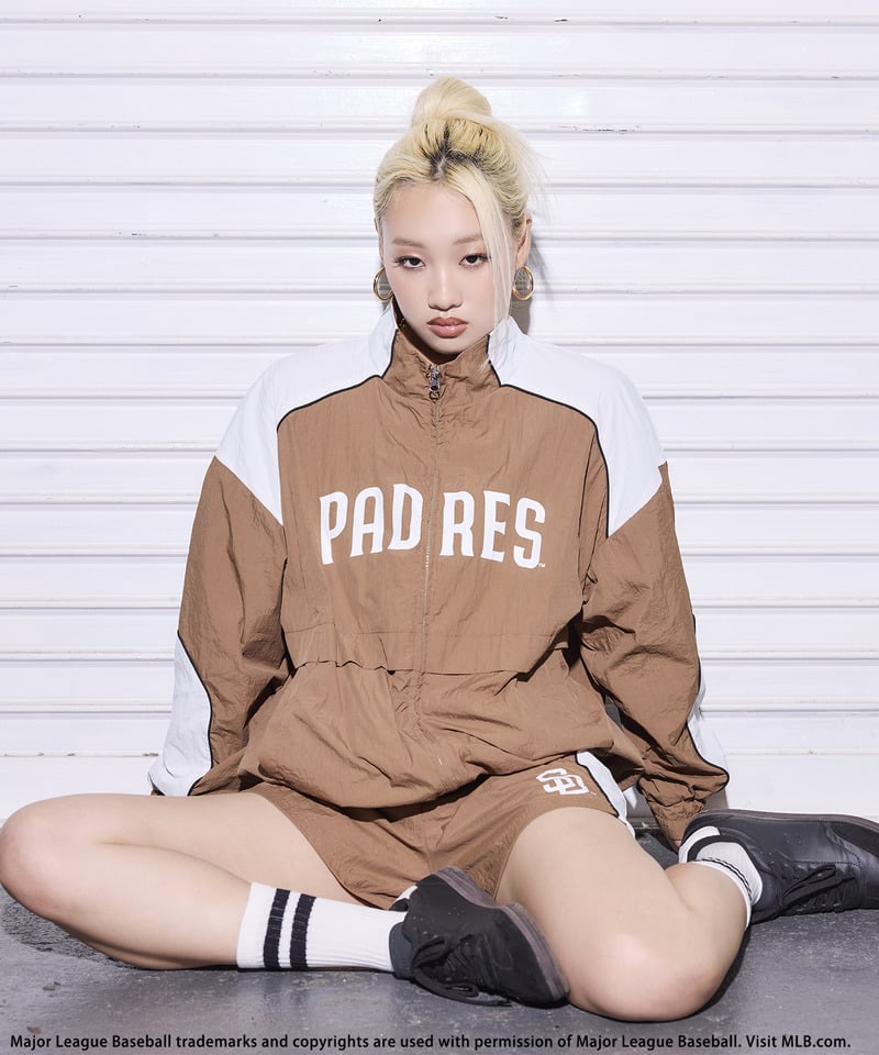 【MLB】ナイロントラックセットアップ ブラウン F