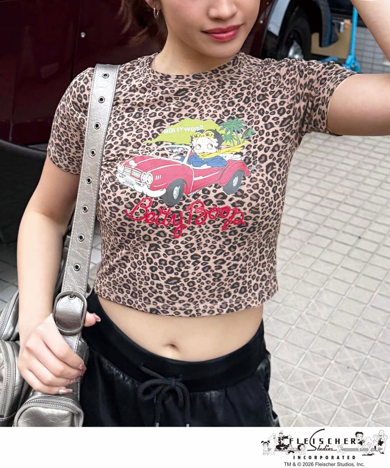 【BETTY BOOP】マイクロミニＴシャツ レオパード F