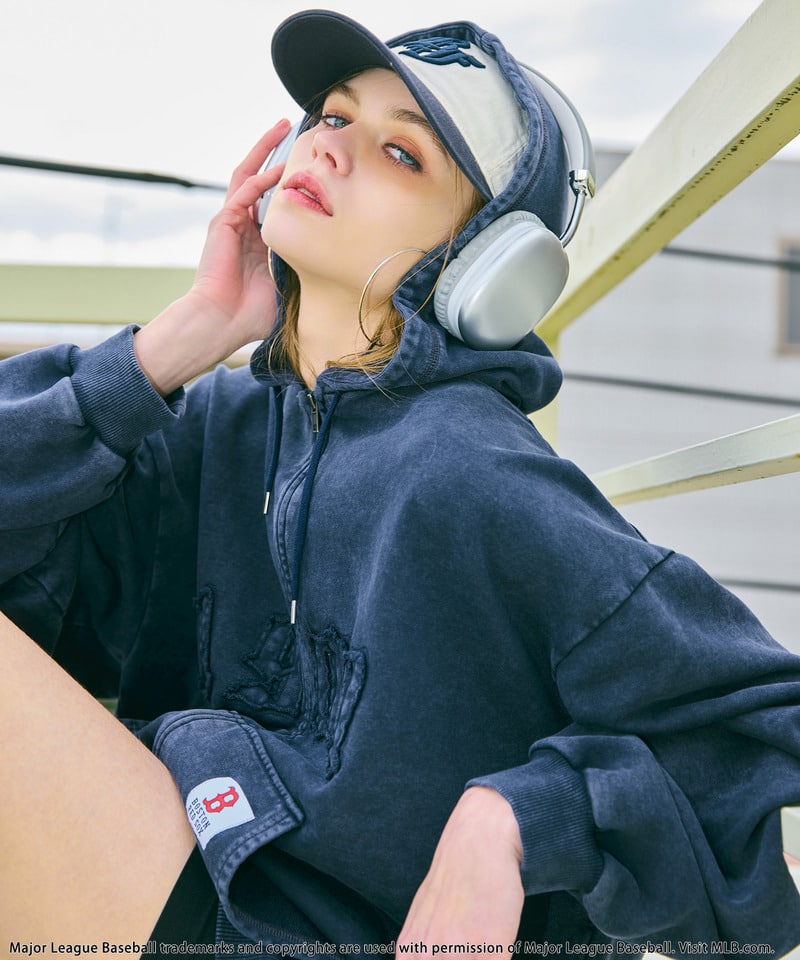 【MLB】ZIPビッグフーディー ネイビー F