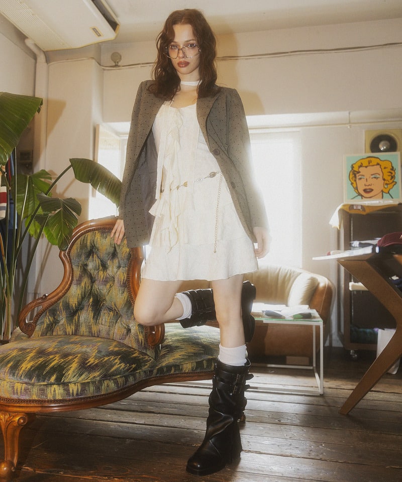 サイドレースアップジャケット ドット F