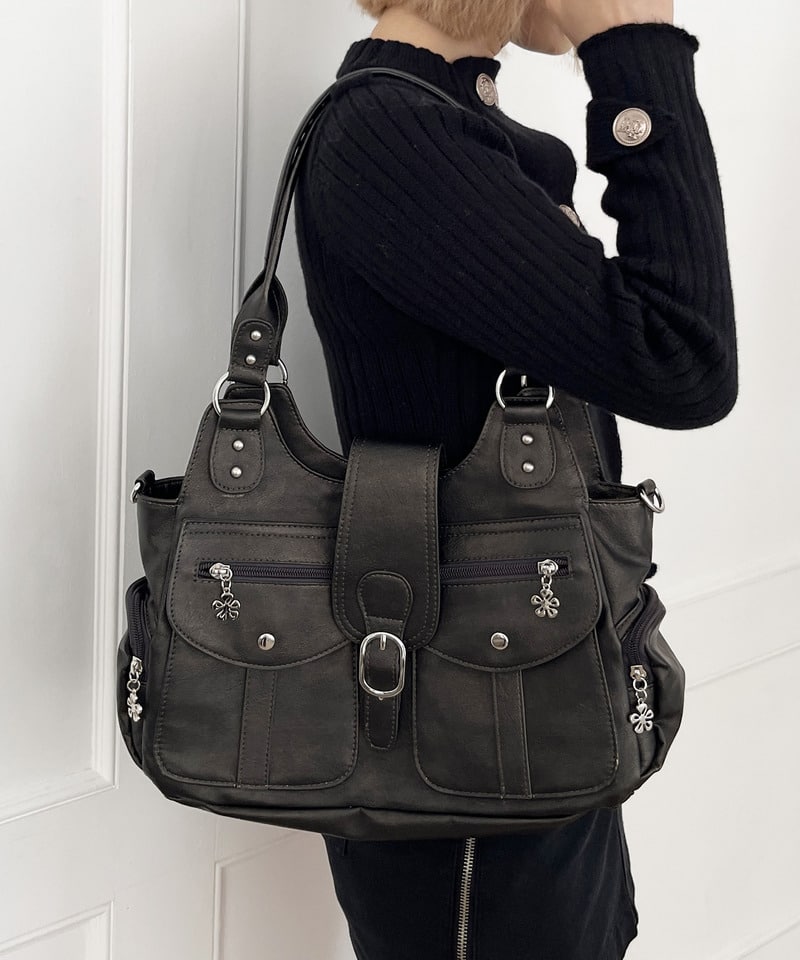 【SPIRAL WASH】ポケットBAG ブラック F