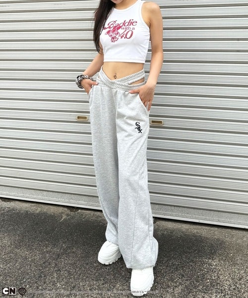 【THE POWERPUFF GIRLS/パワーパフ ガールズ】カップ付きアメスリタンクトップ ブルー F