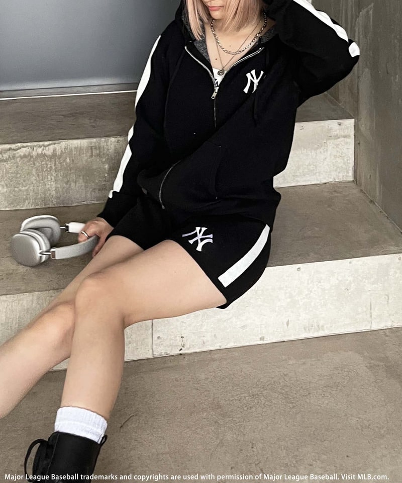 【MLB】刺しゅうロゴニットセットアップ カーキ系 F