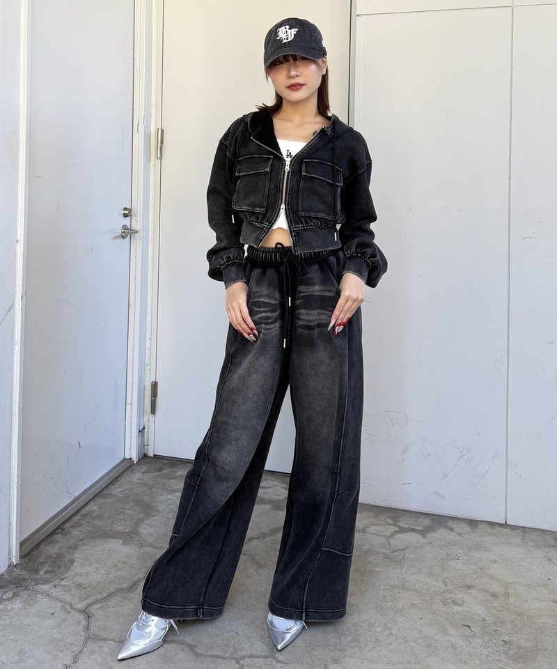 フロストバイオ加工パーカー ネイビー F