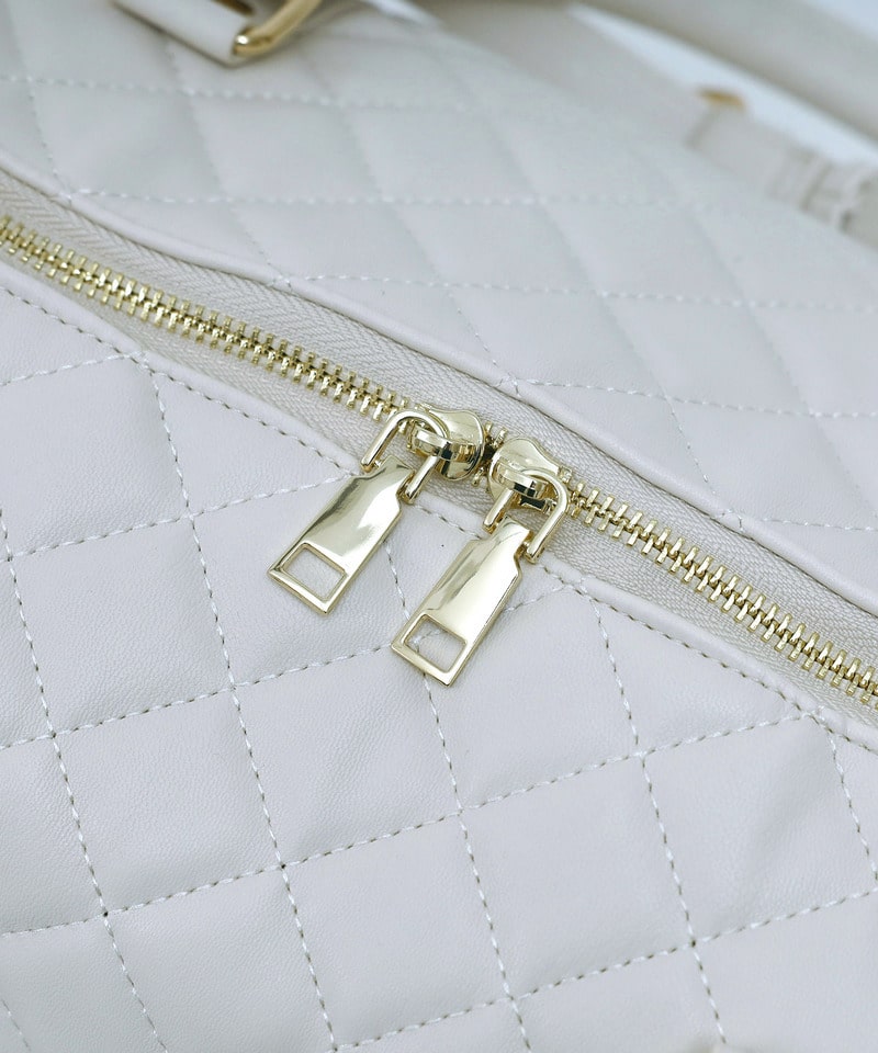 公式通販限定カラーあり【Mサイズ】キルティングボストンBAG ブラック F