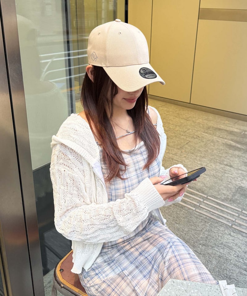 透かし編みダブルジップニットパーカー ホワイト F