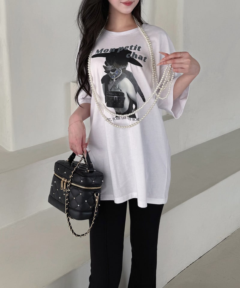Elegance Cat Angie BIG T オフホワイト F