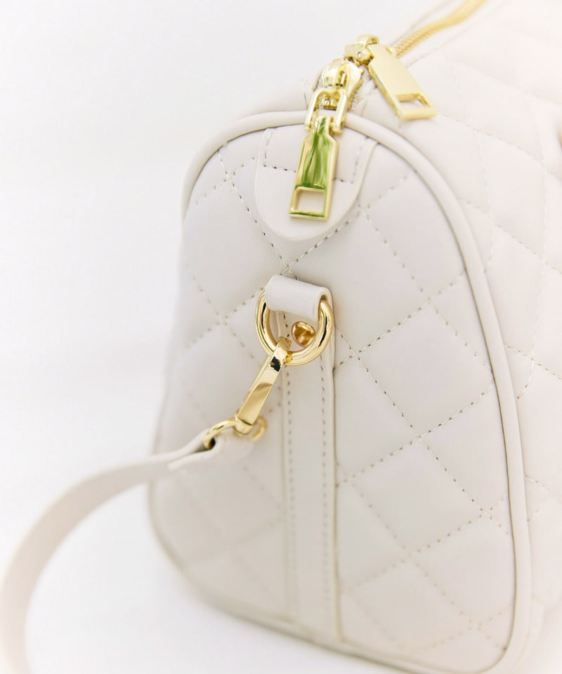 【公式通販限定カラーあり】キルティングボストンミニBAG オフホワイト F