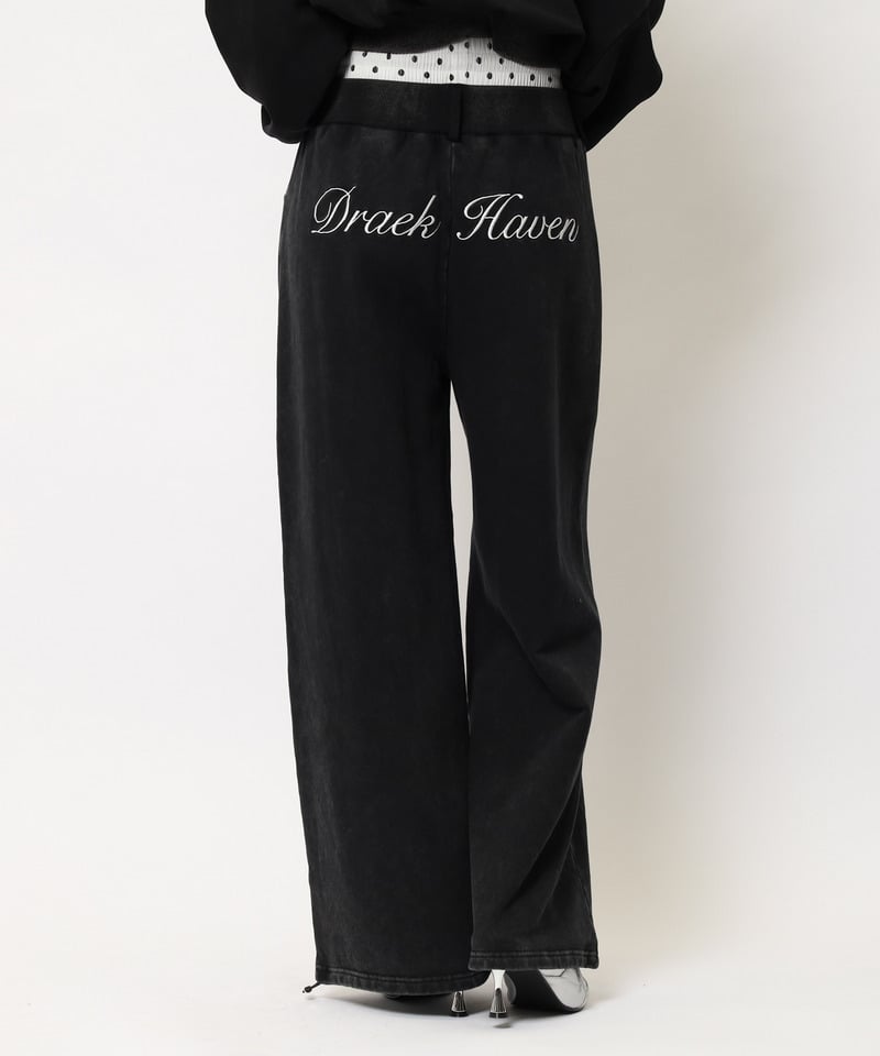 【SET UP対応】ウエストデザインバックロゴ刺しゅうパンツ グレー F