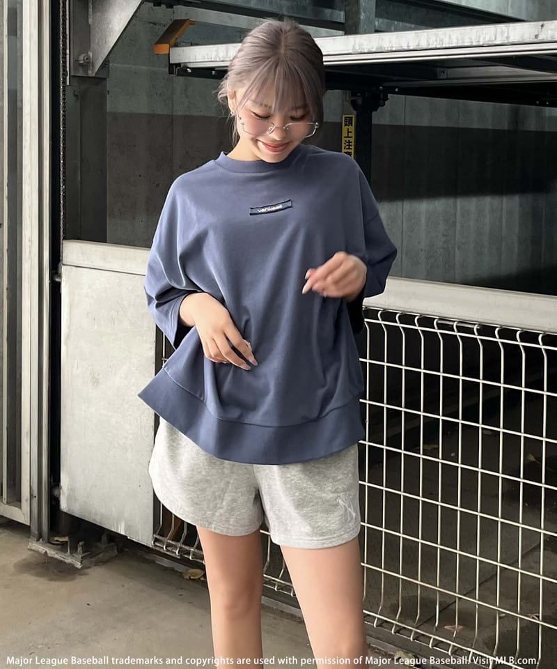 【MLB】ハーフサイズPO×ショートパンツ ピンク系 F