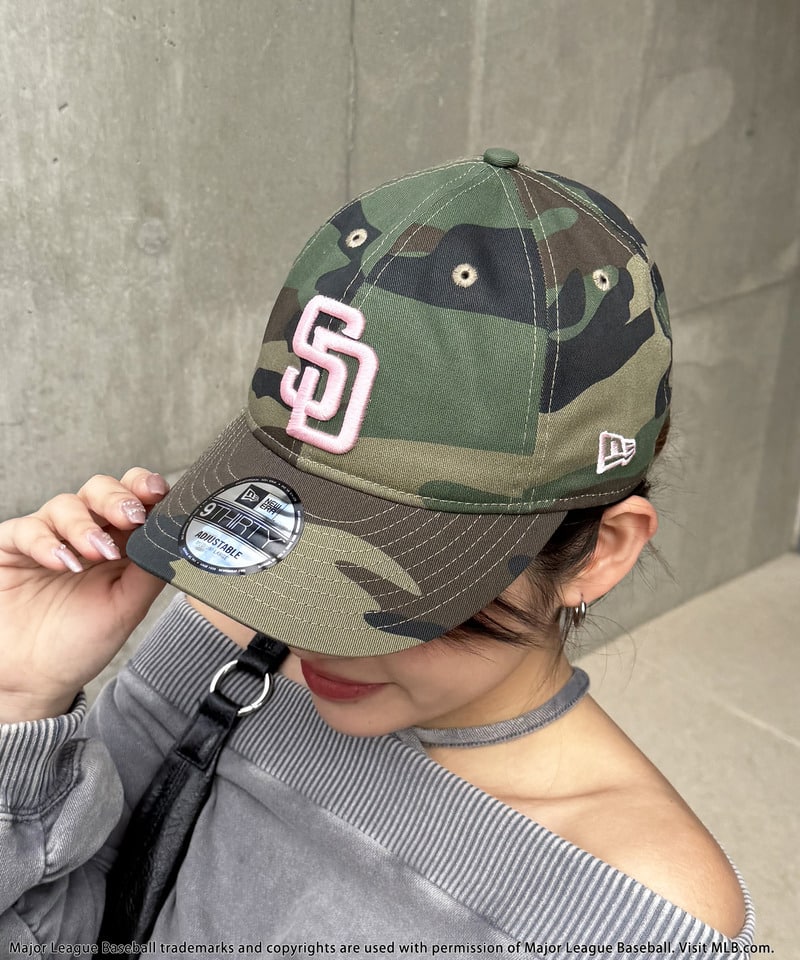 【NEW ERA】MLBロゴ総柄9TWENTYキャップ レオパード F