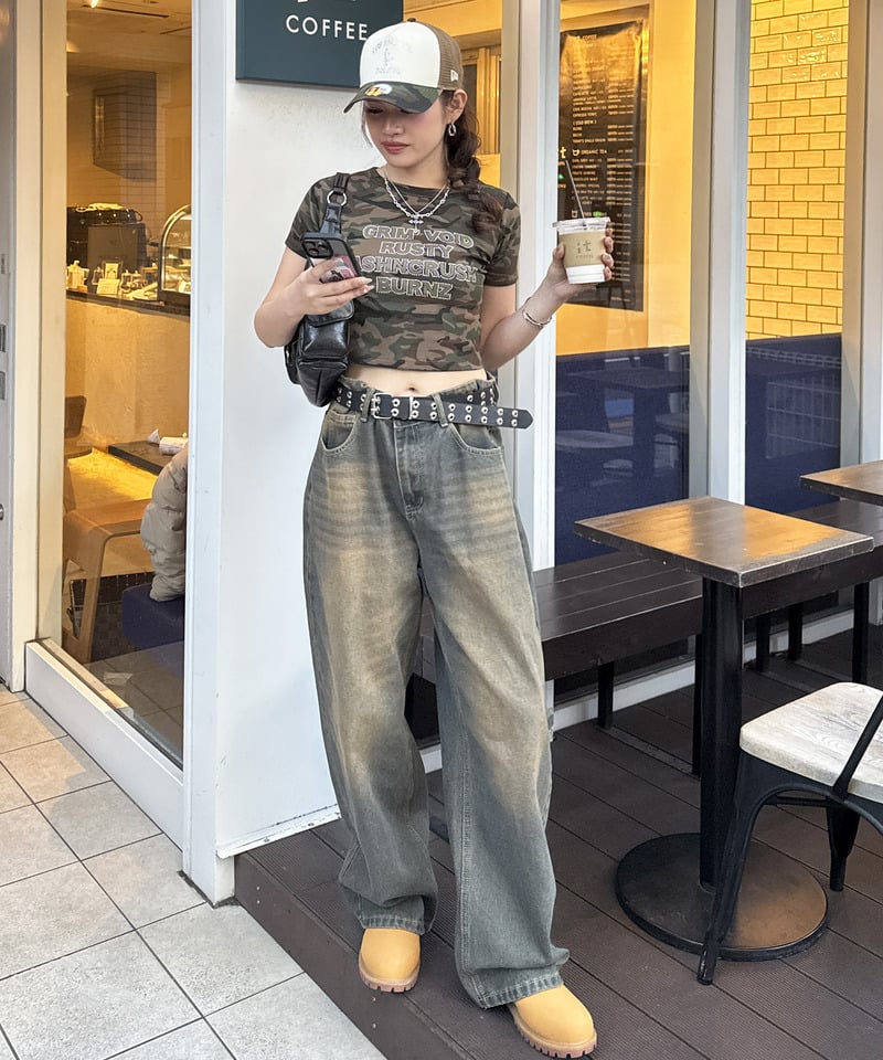 ラインストーンロゴミニTシャツ ドット F