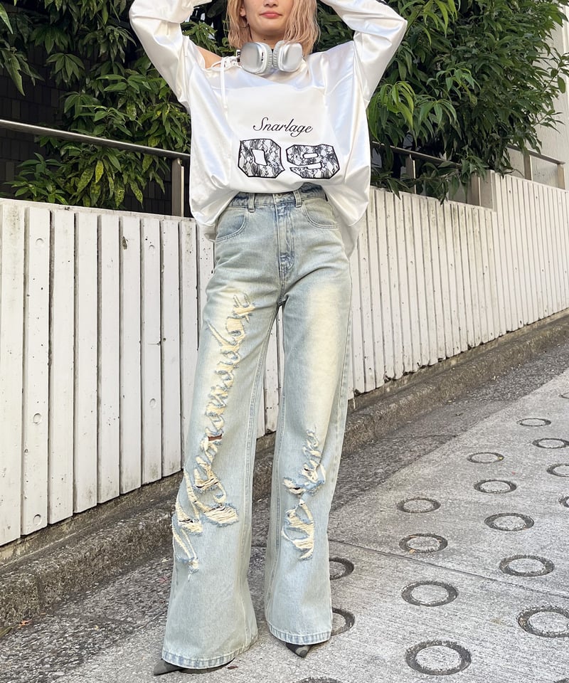 Mynaradox Avenデニムパンツ デニムブルー S