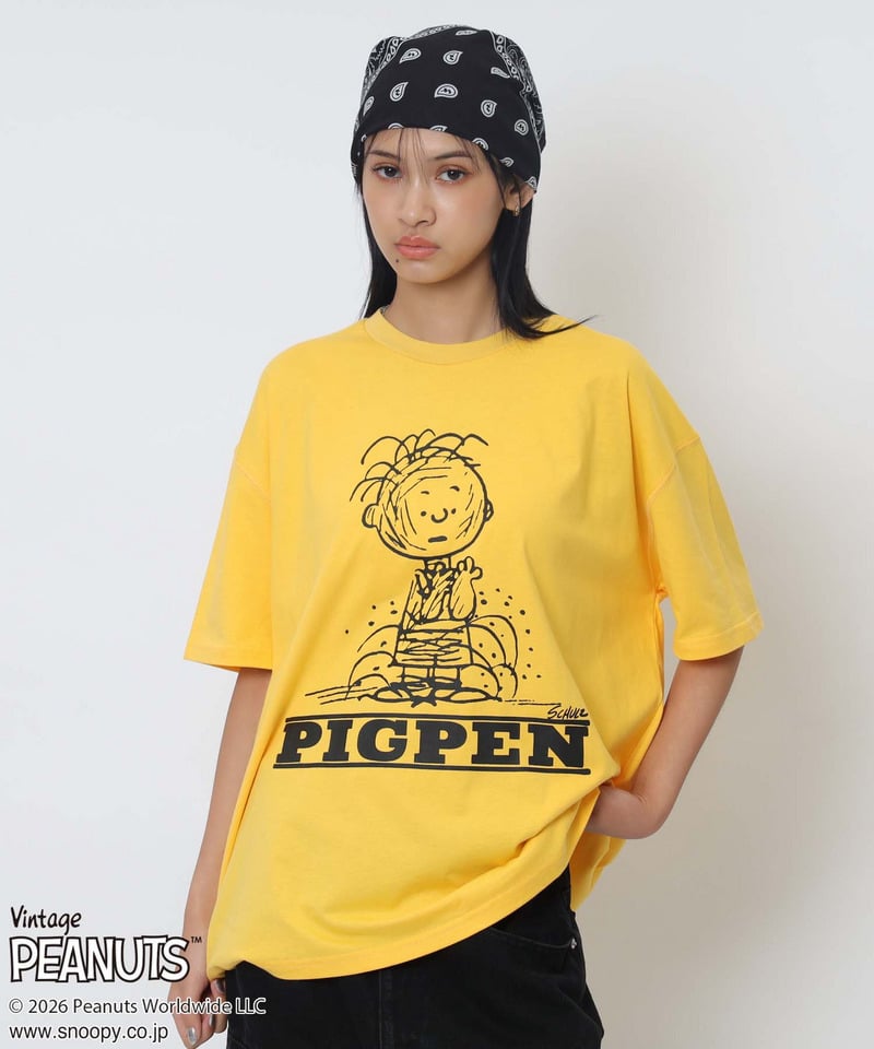 【PEANUTS/PIGPEN】ピッグペンＴシャツ イエロー F