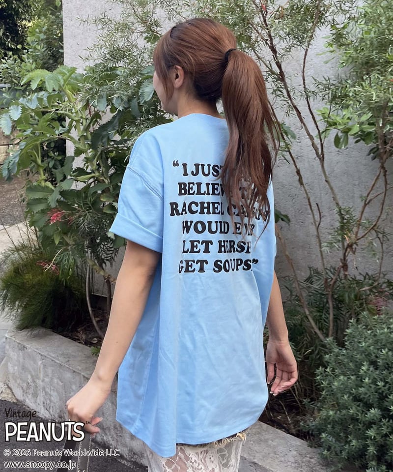 【PEANUTS/LINUS】ライナスＴシャツ ブルー F