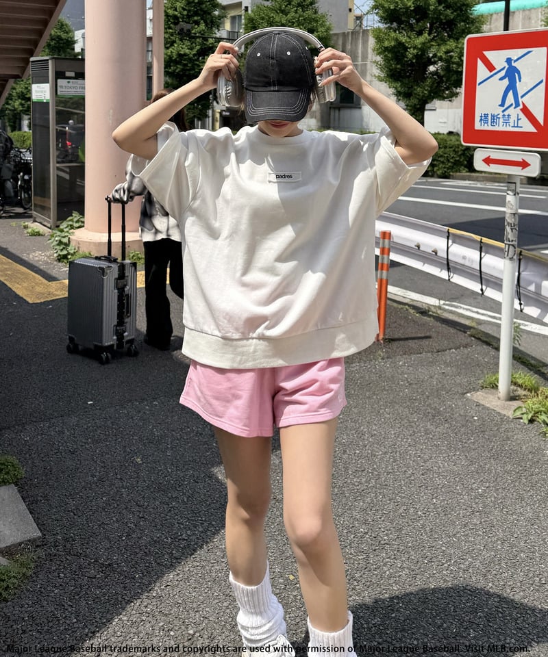 【MLB】ハーフサイズPO×ショートパンツ ピンク系 F