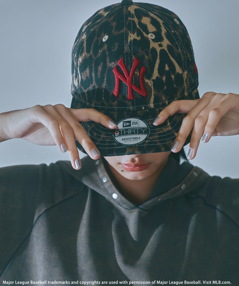 【NEW ERA】MLBロゴ総柄9TWENTYキャップ レオパード F