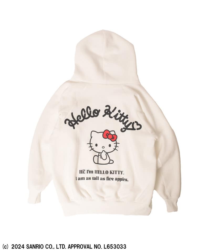 【Sanrio/サンリオキャラクターズ】ハローキティバックプリントドルマンパーカー ホワイト F