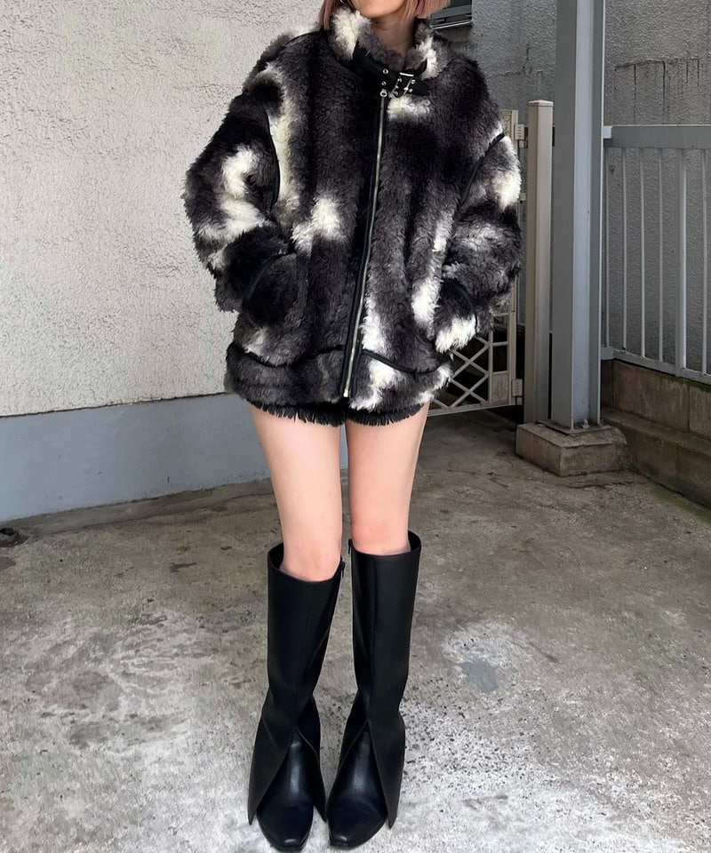 パイピングファージャケット ベージュ F