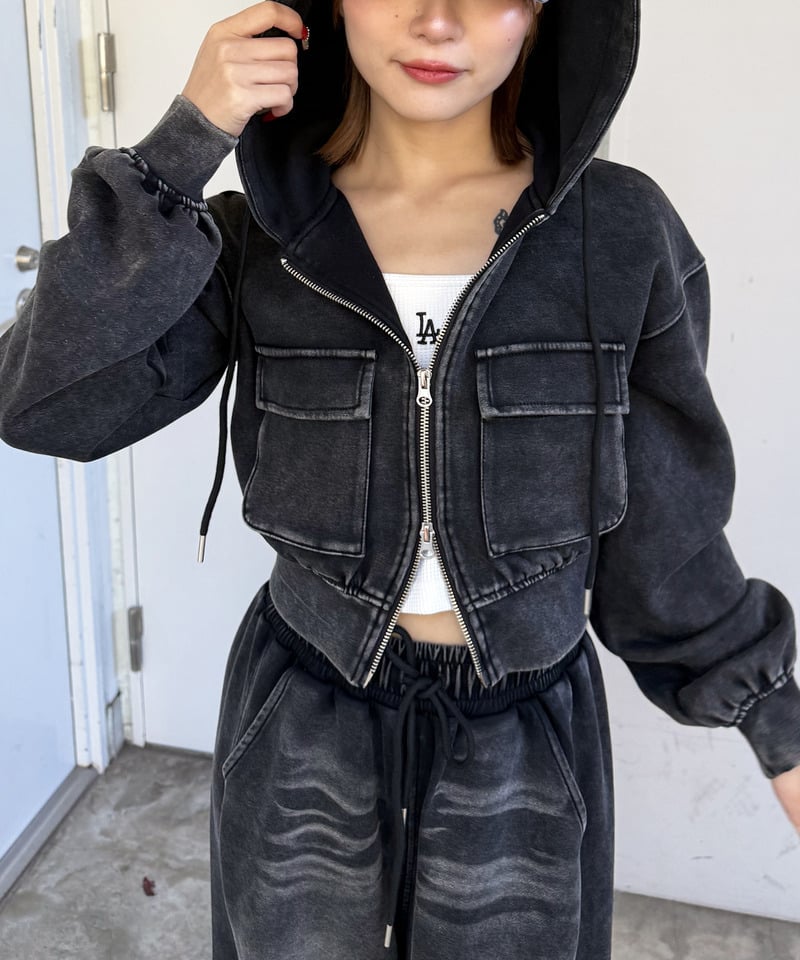 フロストバイオ加工パーカー ネイビー F