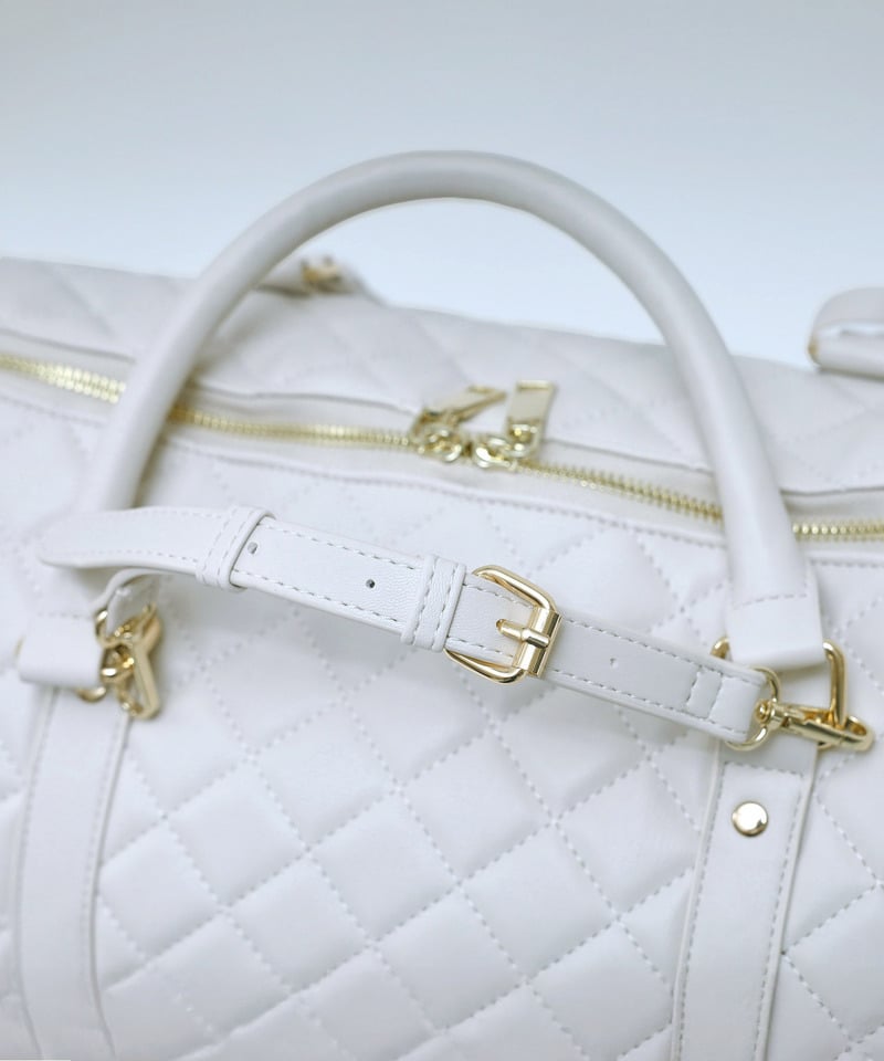 公式通販限定カラーあり【Mサイズ】キルティングボストンBAG ブラック F