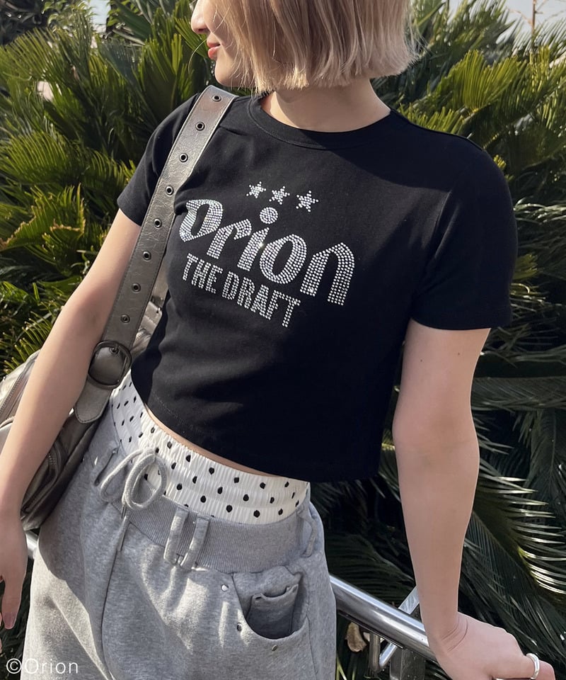 【Orion/オリオン】ラインストーンちびTシャツ ホワイト F