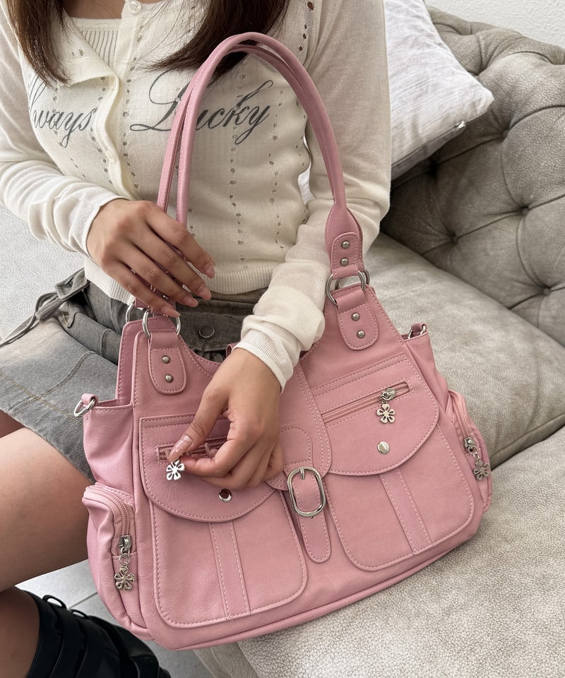 【SPIRAL WASH】ポケットBAG ピンク F