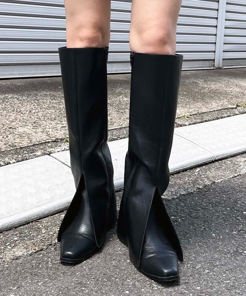 カバーロングブーツ ブラウン M