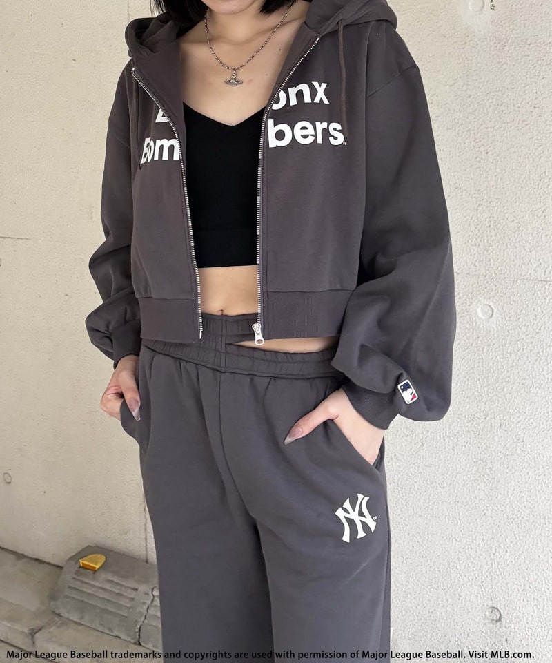 MLB】ZIPフーディーセットアップ(F グレー)｜ スパイラルガール