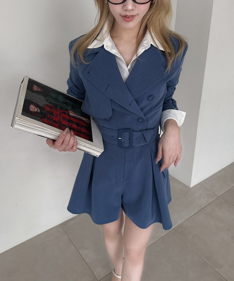 トレンチコンビネゾン ベージュ F