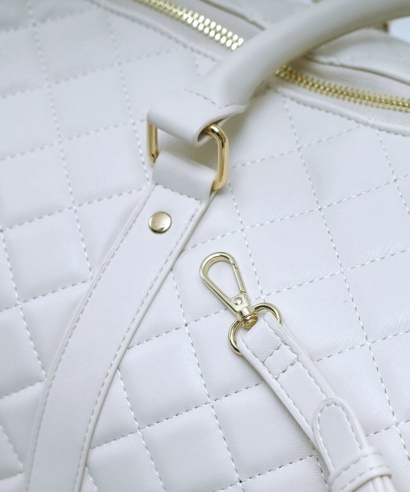 公式通販限定カラーあり【Mサイズ】キルティングボストンBAG ブラック F