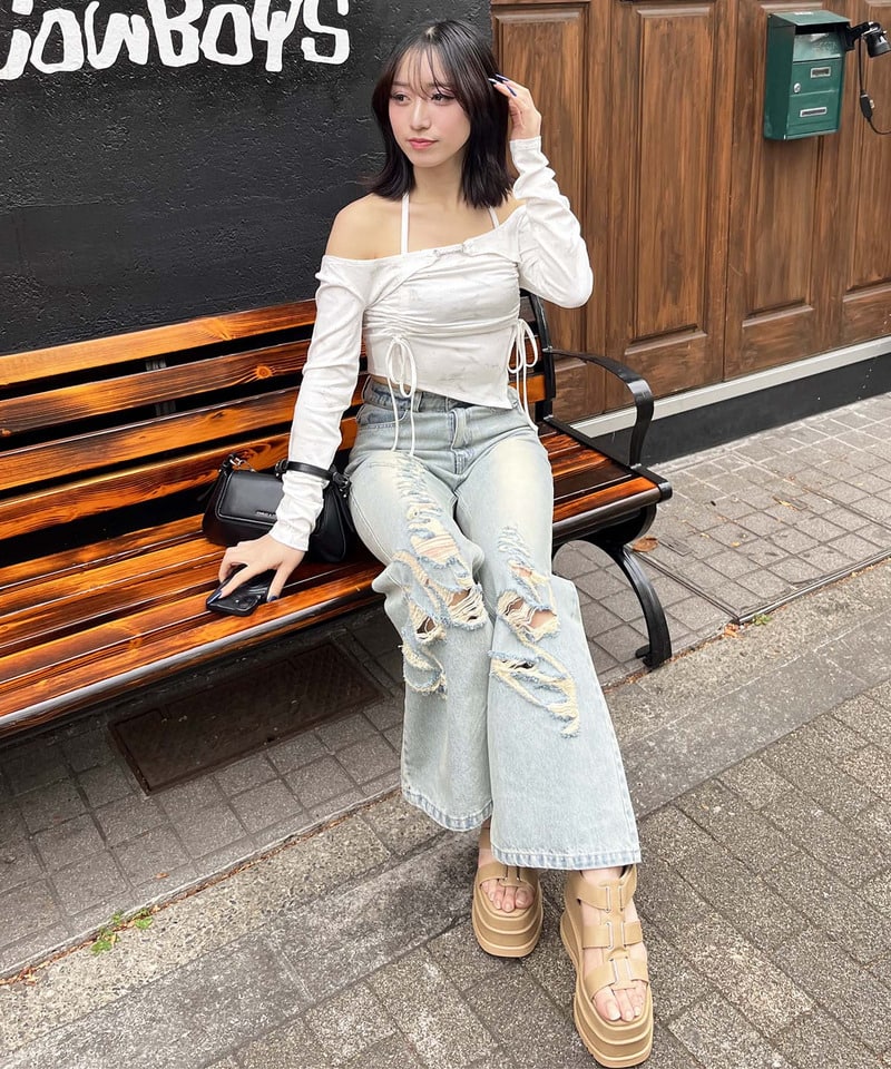 Mynaradox Avenデニムパンツ デニムブルー S