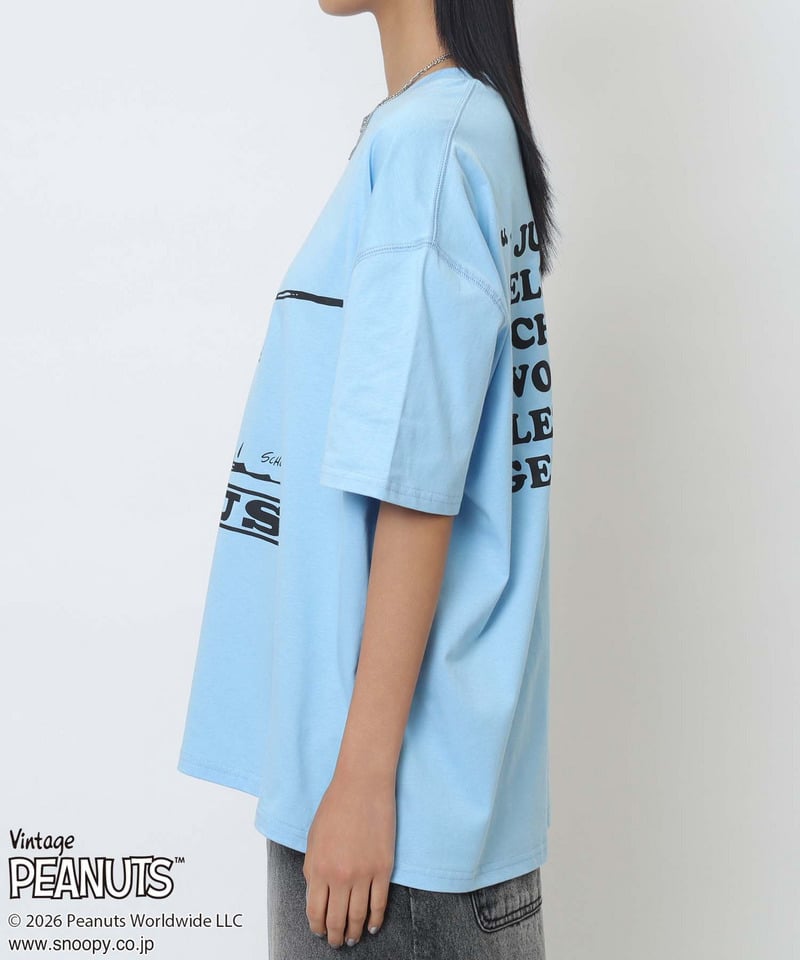 【PEANUTS/LINUS】ライナスＴシャツ ブルー F