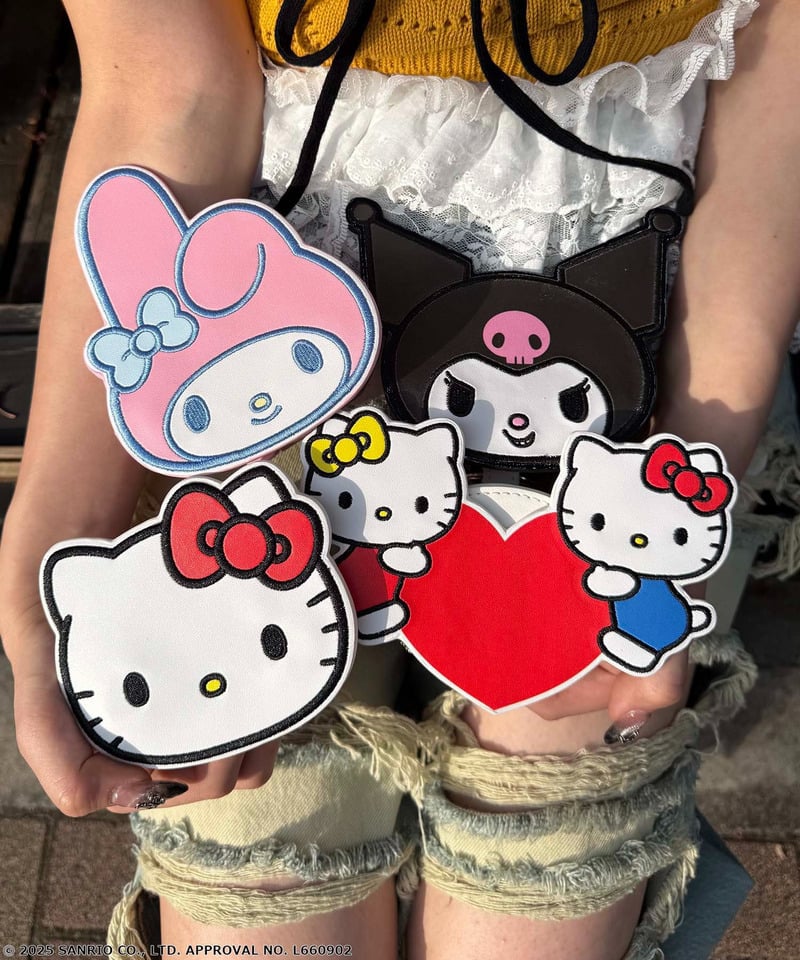 【Sanrio characters/サンリオキャラクターズ】マルチポーチ ミミィ+キティ ホワイト F