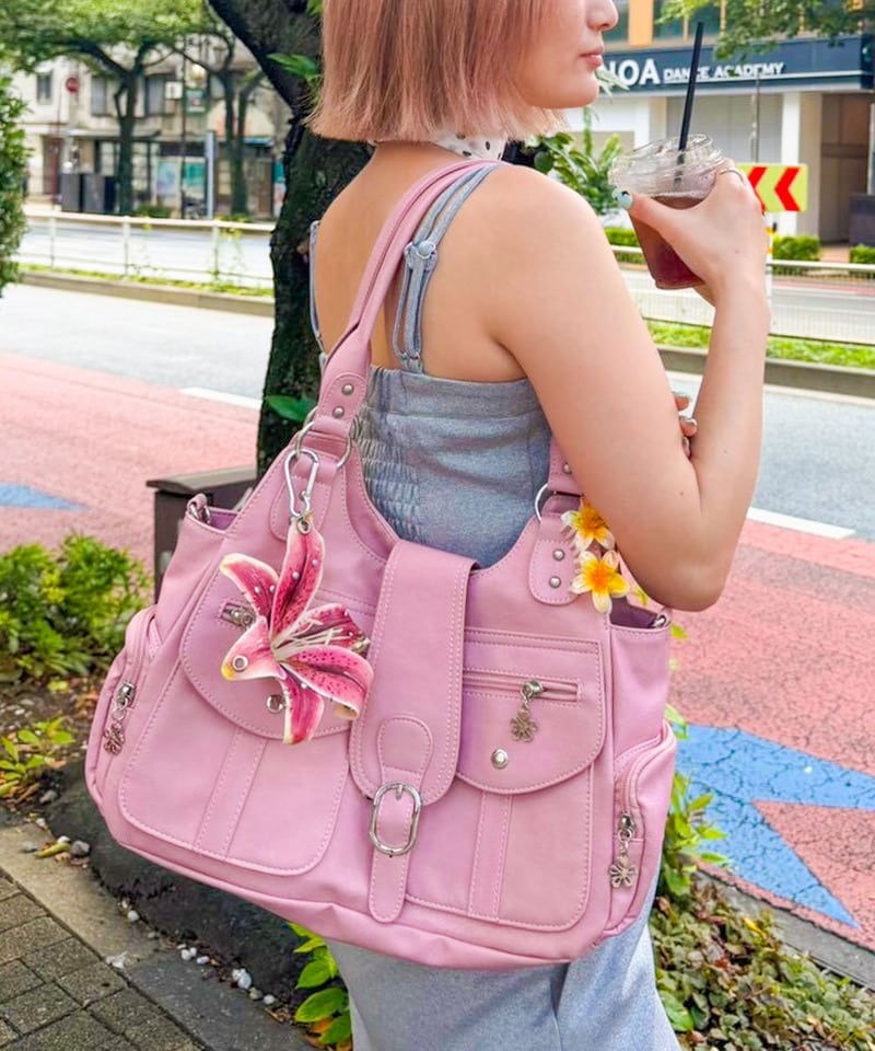 【SPIRAL WASH】ポケットBAG ピンク F