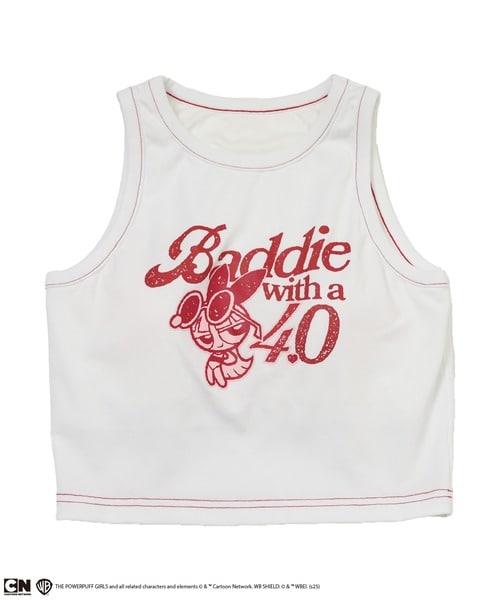 【THE POWERPUFF GIRLS/パワーパフ ガールズ】カップ付きアメスリタンクトップ ブルー F