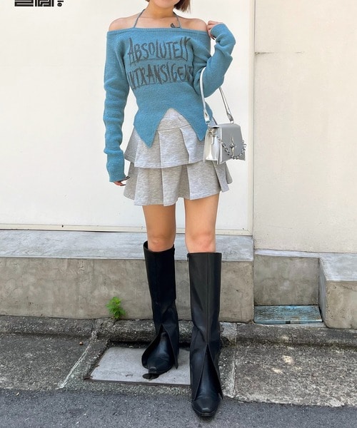 カバーロングブーツ ブラウン M