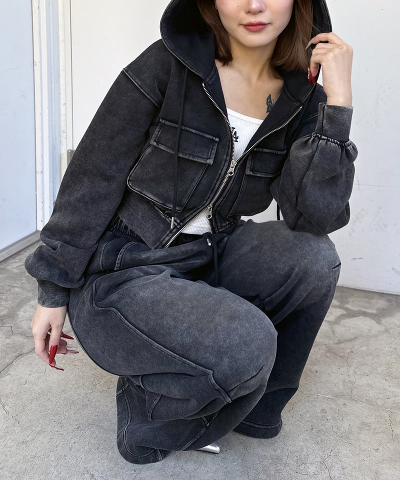 フロストバイオ加工パーカー ネイビー F