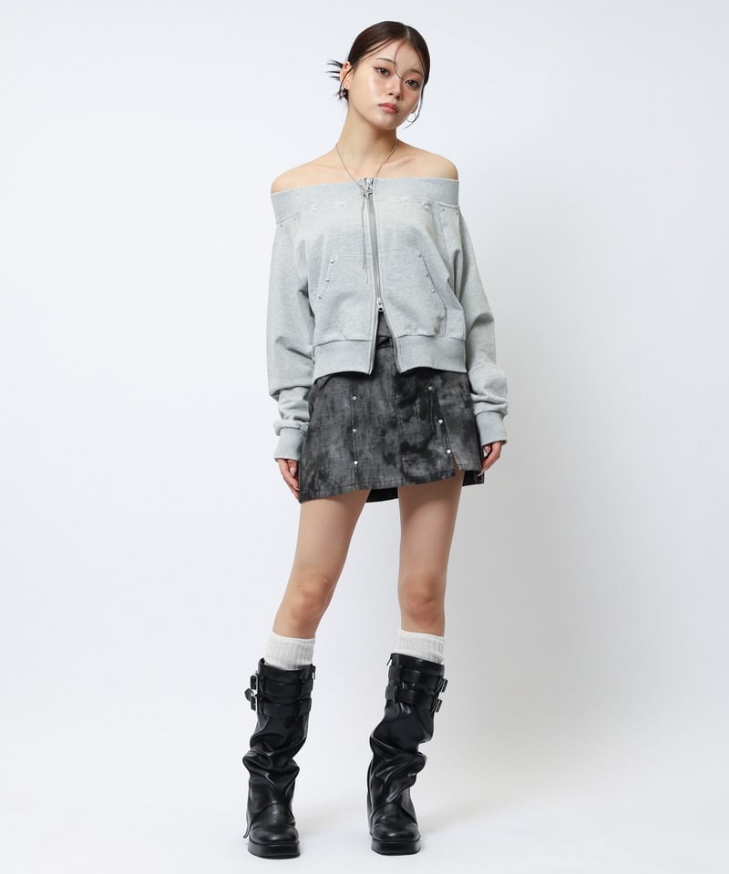 フロストオフショルトップス ブラック F