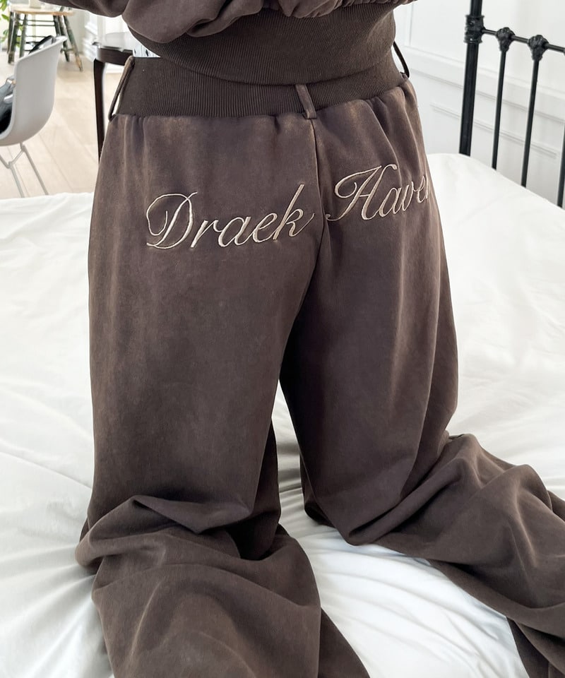 【SET UP対応】ウエストデザインバックロゴ刺しゅうパンツ グレー F