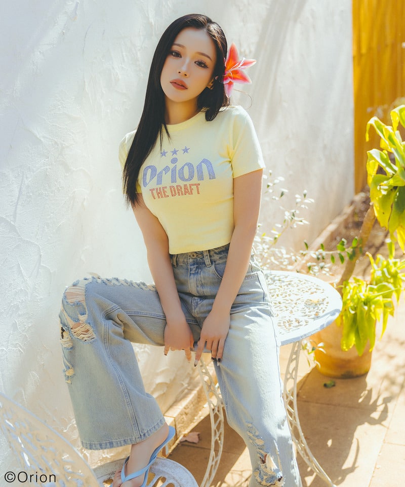 【Orion/オリオン】ラインストーンちびTシャツ ホワイト F