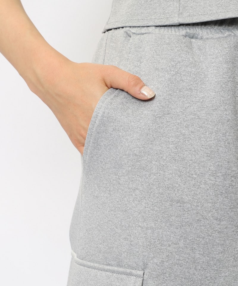 ダブルZIPキャミパンツセットアップ グレー F