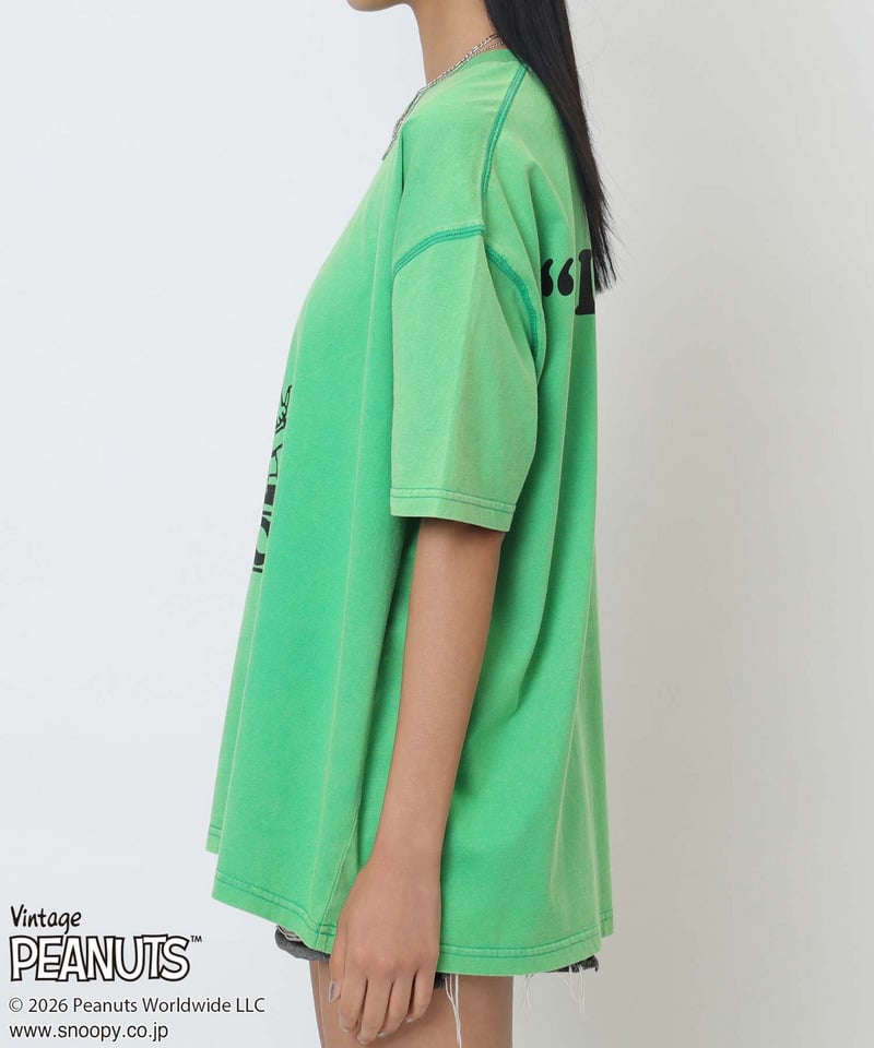 【PEANUTS/LUCY】ルーシーＴシャツ グリーン F