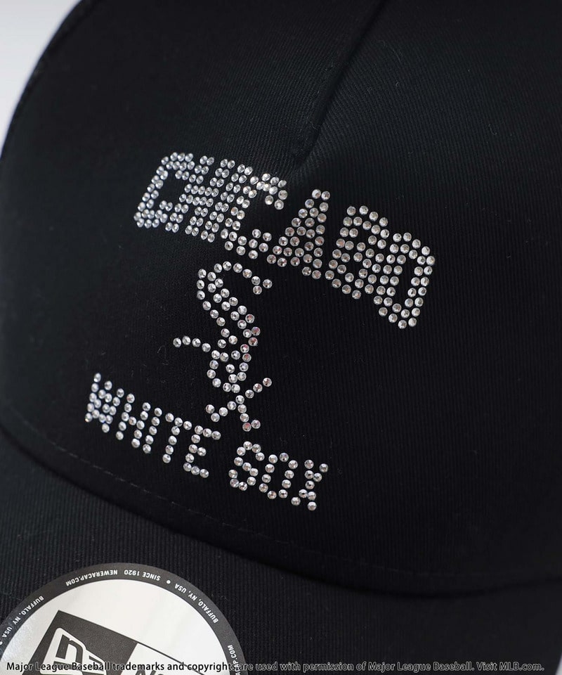 【NEW ERA】MLBラインストーンロゴ9FORTY A-Frameキャップ ピンク F