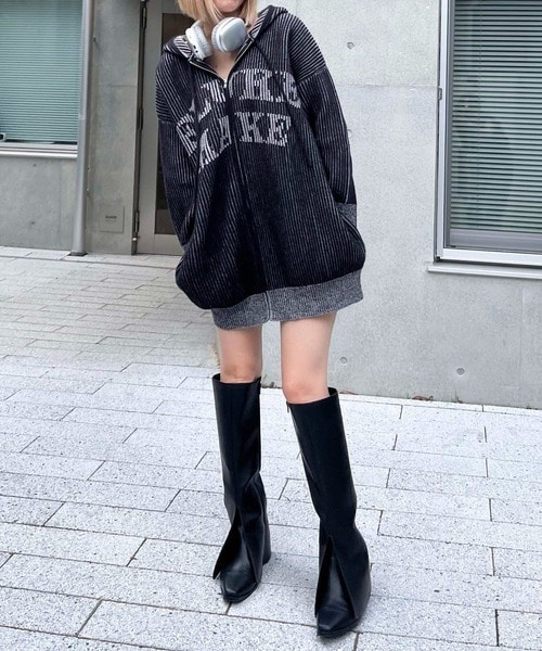 カバーロングブーツ ブラウン M