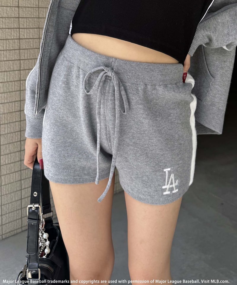 【MLB】刺しゅうロゴニットセットアップ カーキ系 F