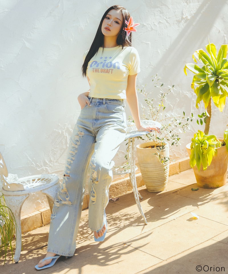 【Orion/オリオン】ラインストーンちびTシャツ ホワイト F