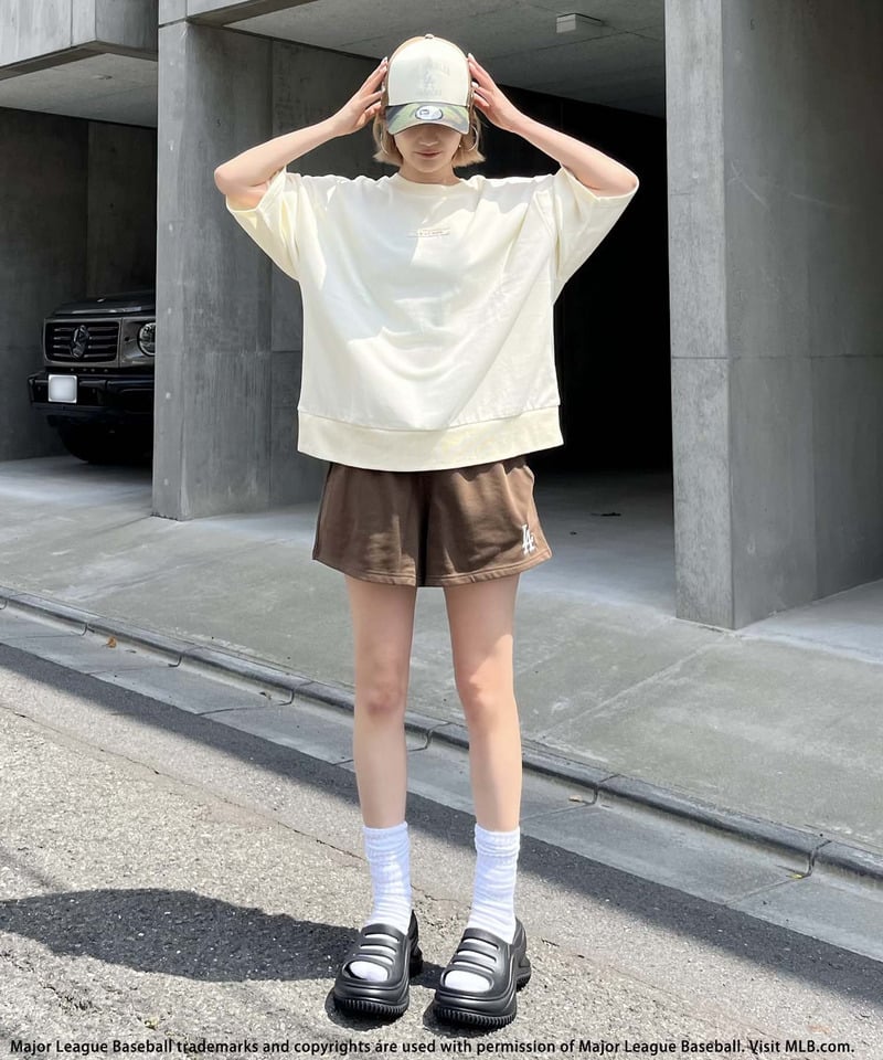 【MLB】ハーフサイズPO×ショートパンツ ピンク系 F